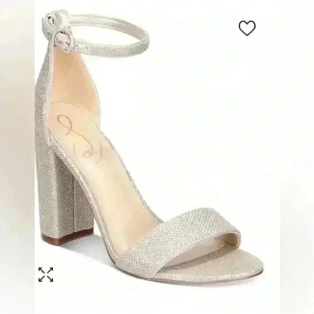 Sam Edelman Women's Yaro Ankle Strap Wedding Gold Sandals Size 9